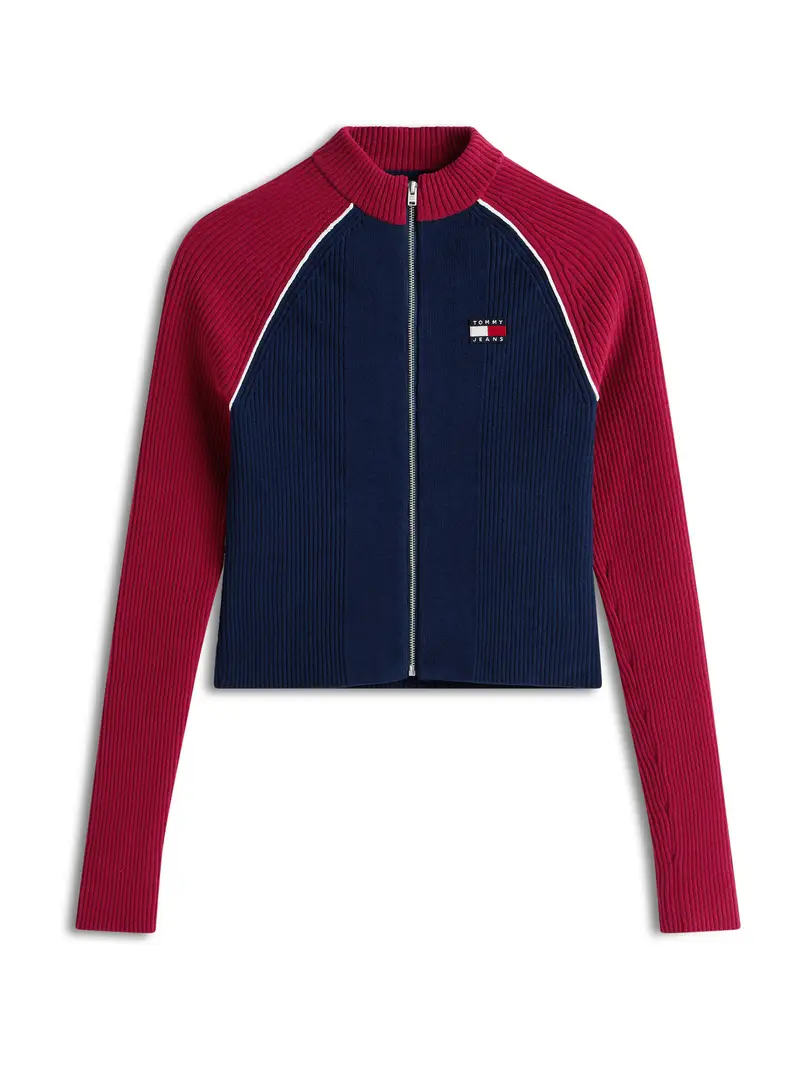 Giacchetta navy / rosso ciliegia / bianco