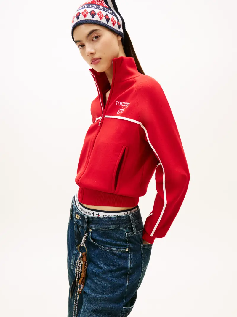 Giacchetta rosso acceso / bianco miniatura 3