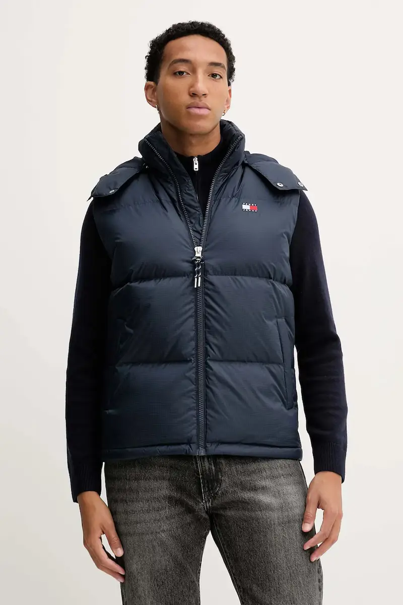 gilet in piuma colore blu navy DM0DM22068