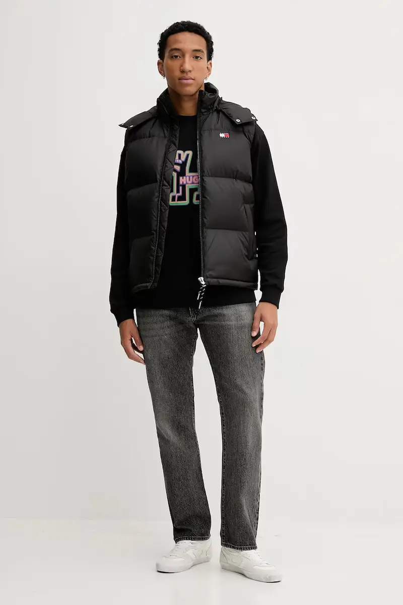 gilet in piuma colore nero DM0DM22068 miniatura 2