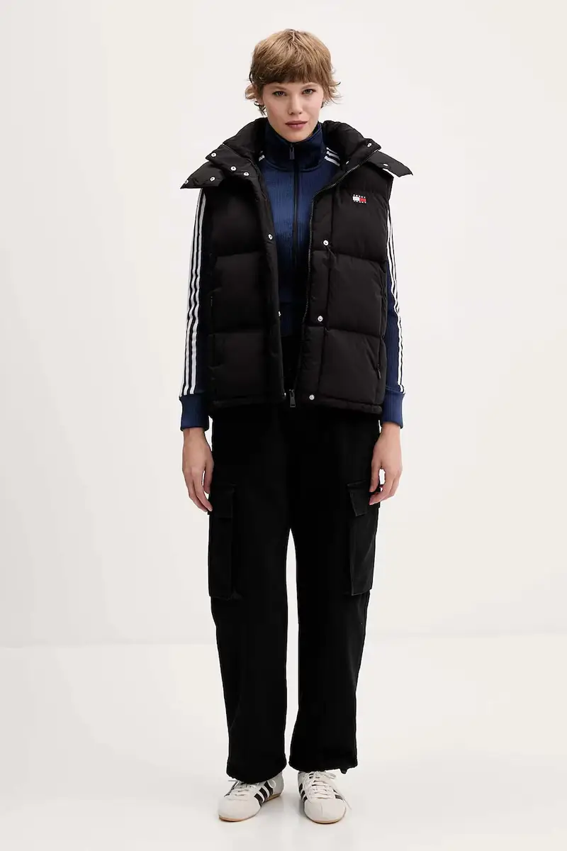 gilet in piuma colore nero DW0DW21627 miniatura 2