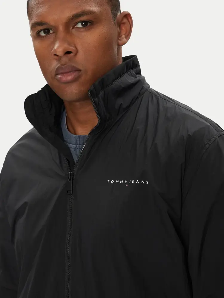 giubbotto nero uomo leggero mini logo sul petto miniatura 3