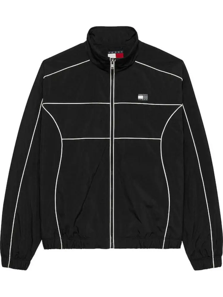 giubbotto nero uomo maxi logo