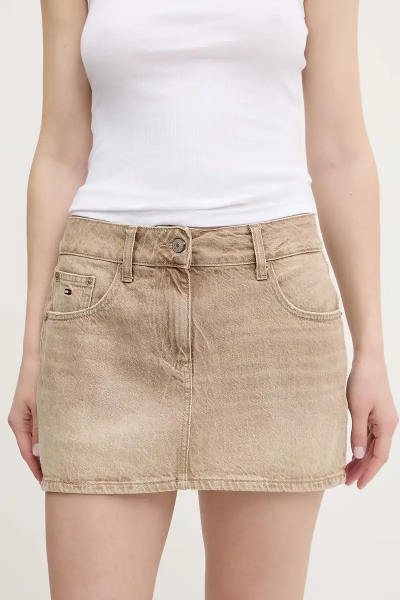 gonna di jeans colore beige DW0DW20134