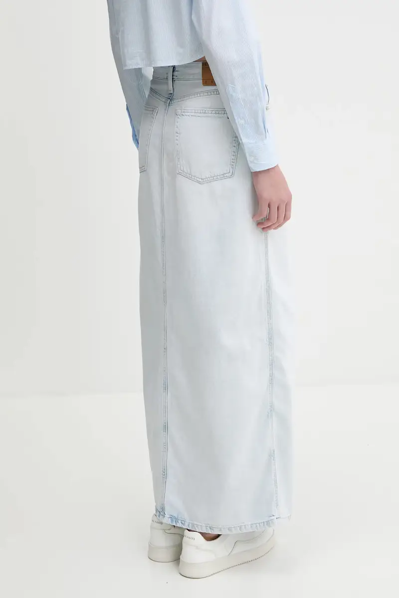 gonna di jeans colore blu DW0DW21069 miniatura 3