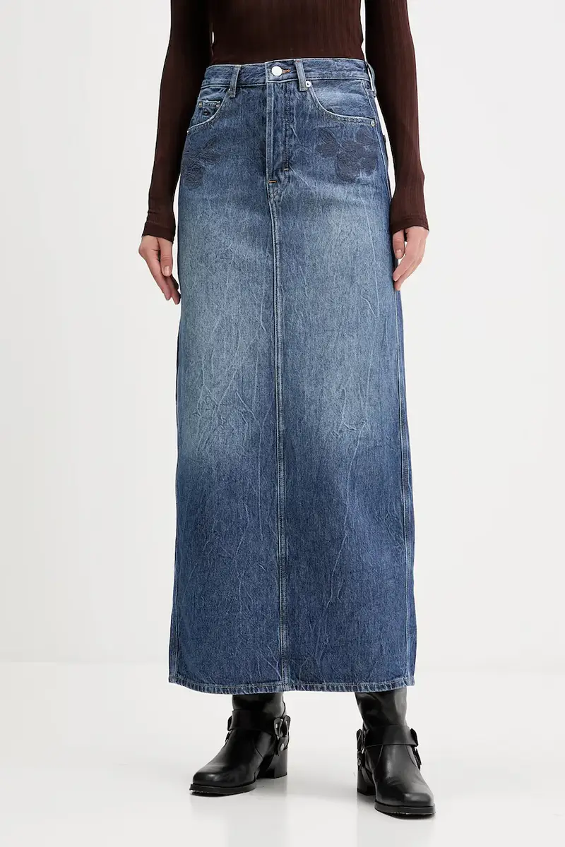 gonna di jeans colore blu navy DW0DW21577