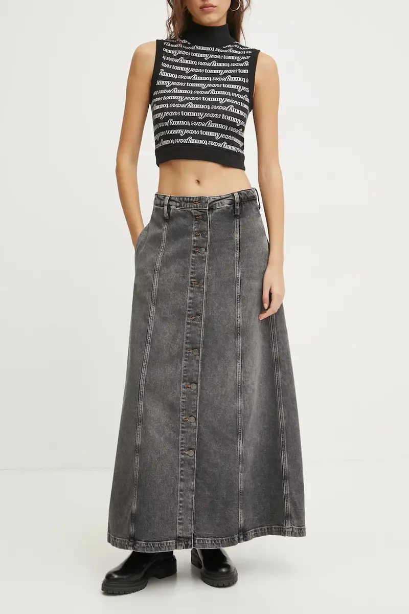 gonna di jeans colore grigio DW0DW19799