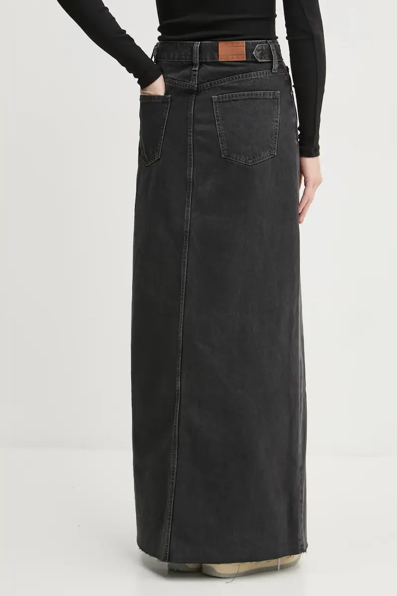 gonna di jeans colore nero DW0DW20554 miniatura 3