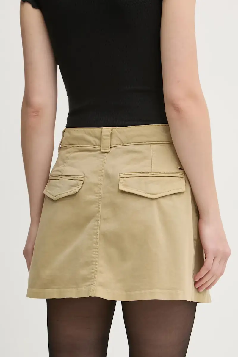 gonna di jeans colore verde DW0DW19366 miniatura 3