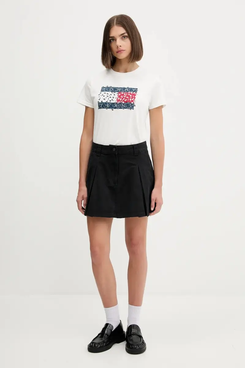 gonna in cotone colore nero DW0DW21137 miniatura 2