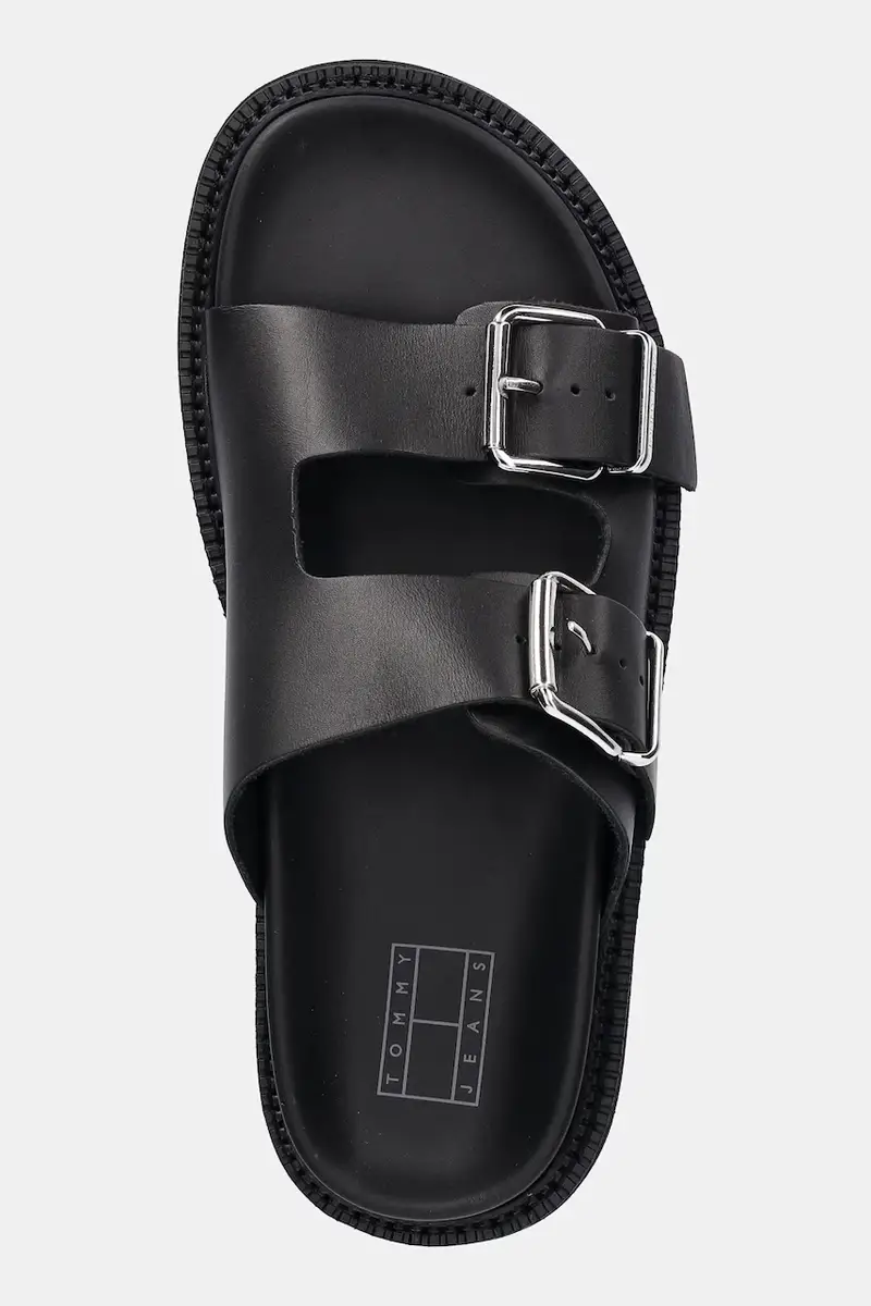 infradito in pelle DOUBLE STRAP SANDAL donna colore nero EN0EN02753 miniatura 4