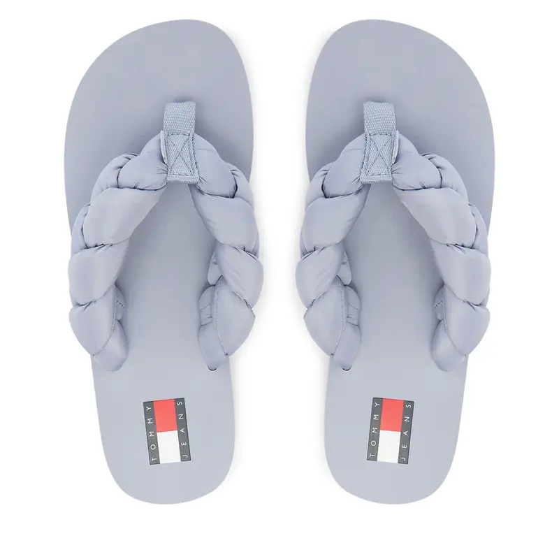 Infradito Tommy Jeans Braided Thong Beach Sandal EN0EN02877 Celeste