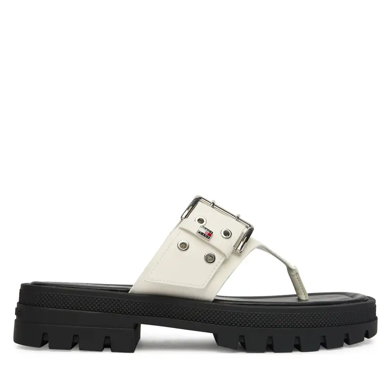 Infradito Tommy Jeans Tjw Buckle Sandal EN0EN02948 Bianco
