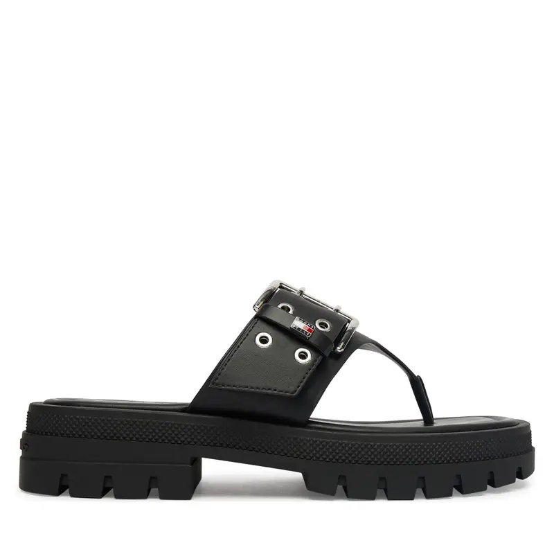 Infradito Tommy Jeans Tjw Buckle Sandal EN0EN02948 Nero