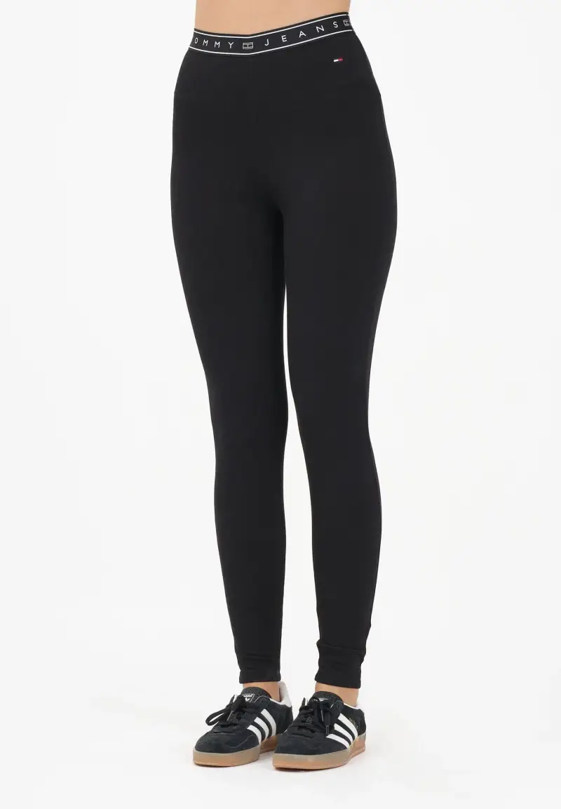 Tommy Jeans Leggings Donna Nero 3964111
