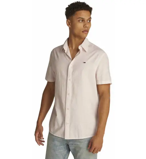 Linen Blend M - camicia maniche corte - uomo Light Pink