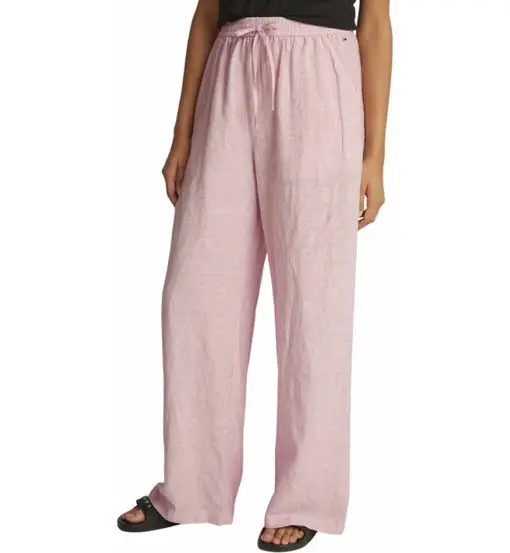 Linen W - pantaloni lunghi - donna Pink