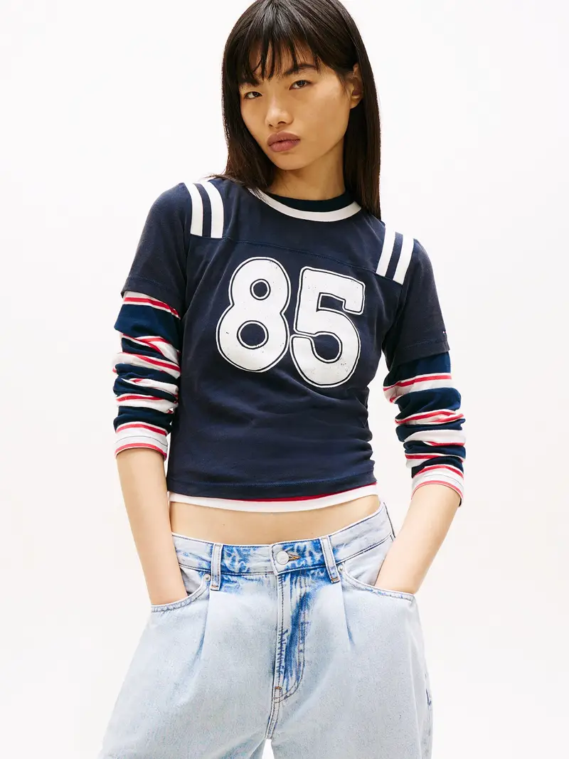 Maglietta 85 blu scuro / bianco miniatura 2