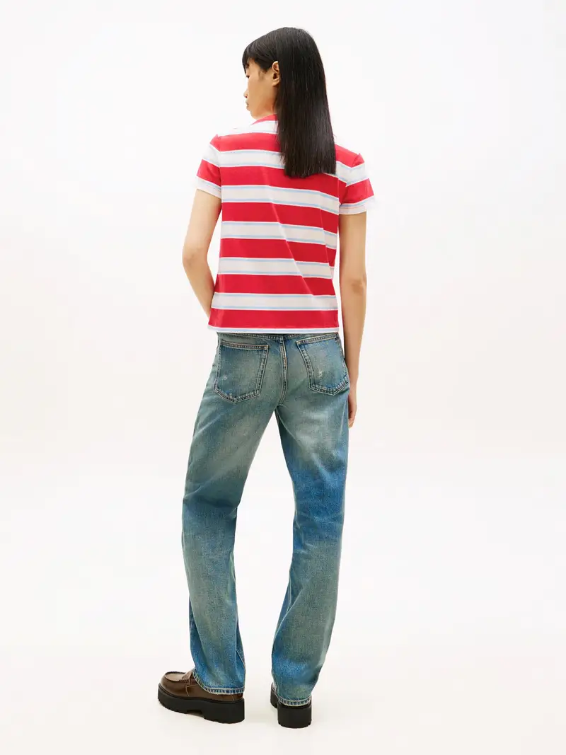 Maglietta blu chiaro / rosso / bianco miniatura 3