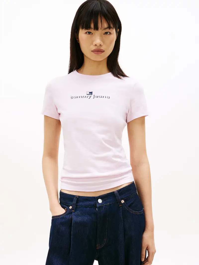 Maglietta ESS navy / rosa pastello miniatura 2