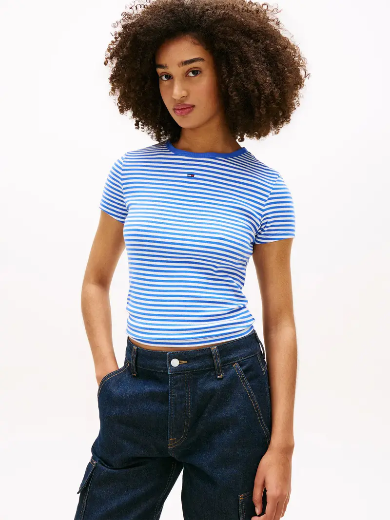 Maglietta ESSENTIAL navy / blu reale / bianco miniatura 2