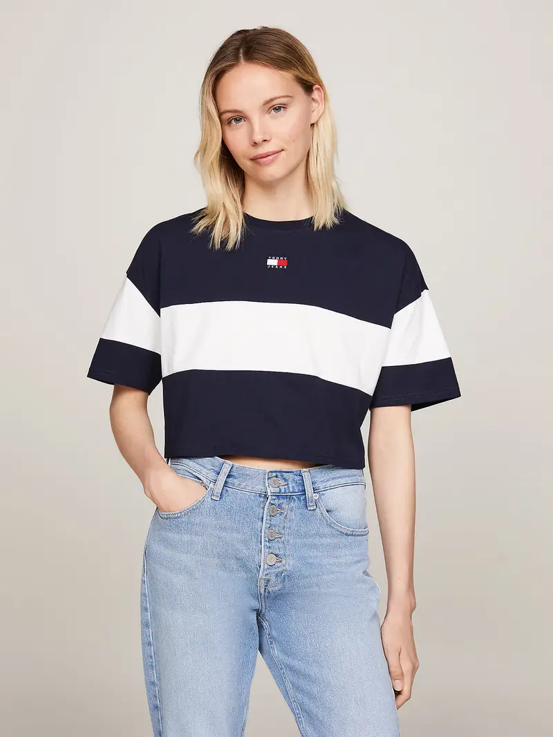 Maglietta marino / rosso fuoco / bianco miniatura 2