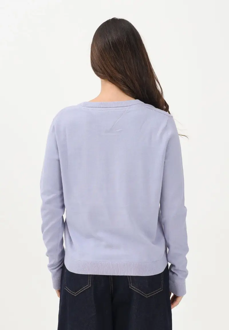 Maglioncino lilla da donna con logo miniatura 3