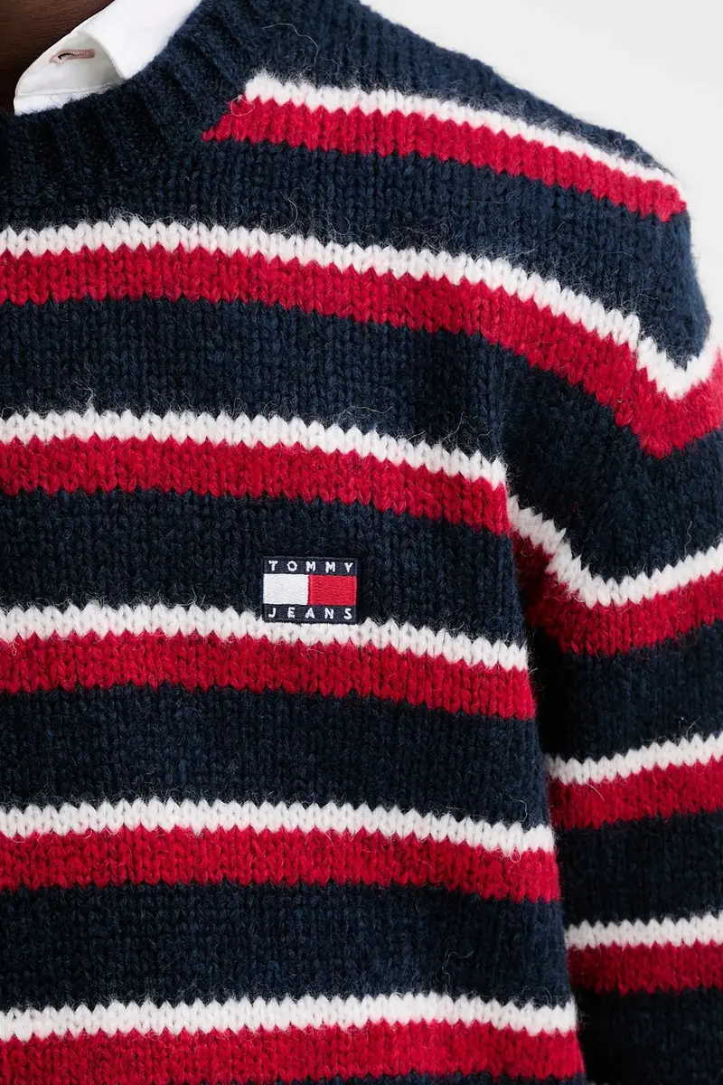 maglione con alpaca colore blu navy DM0DM22109 miniatura 5