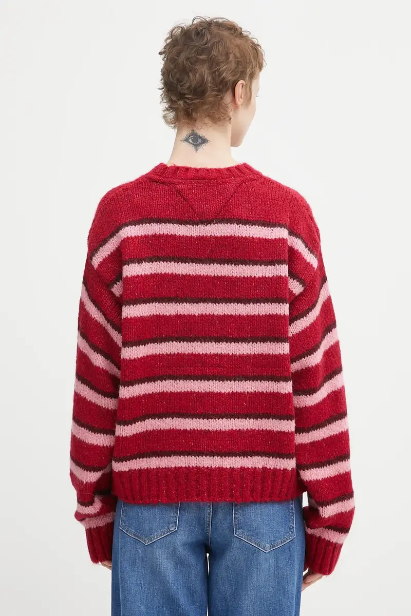 maglione con alpaca colore rosso DW0DW21679 miniatura 3