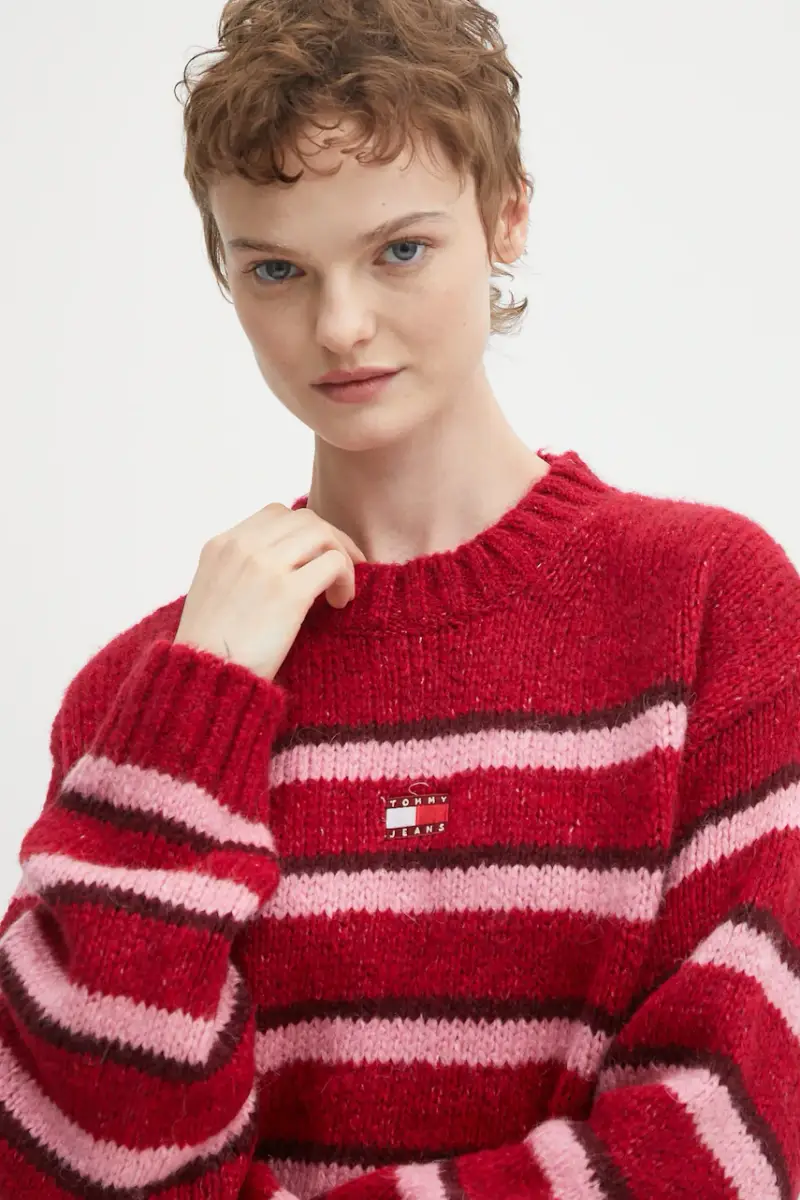 maglione con alpaca colore rosso DW0DW21679 miniatura 4