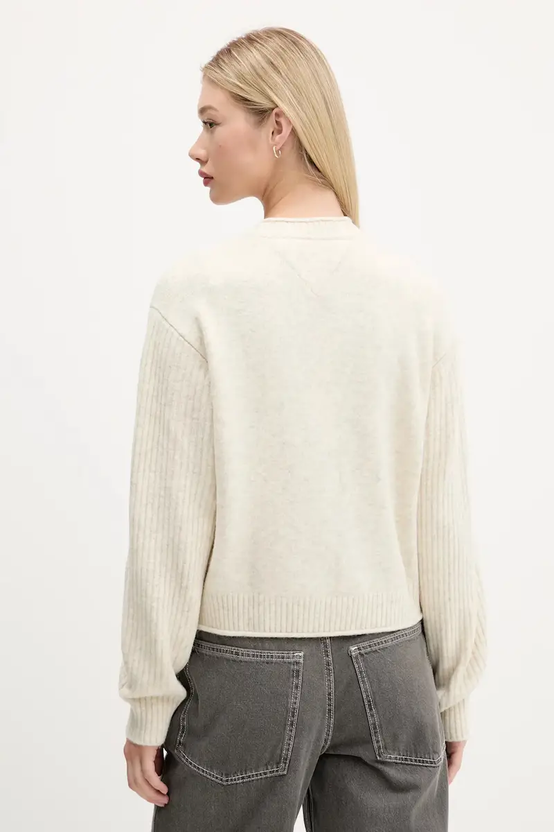 maglione con lana colore beige DW0DW21782 miniatura 3