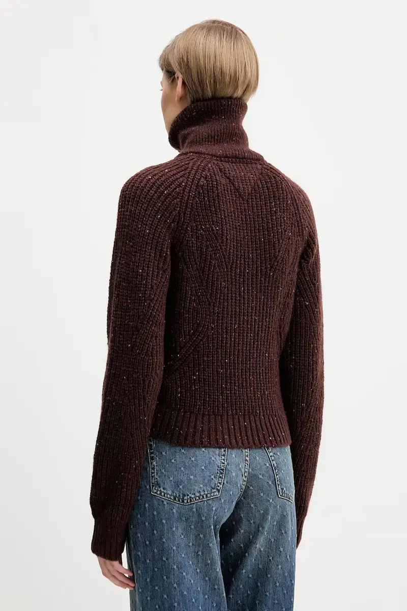 maglione con lana colore marrone DW0DW21686 miniatura 3