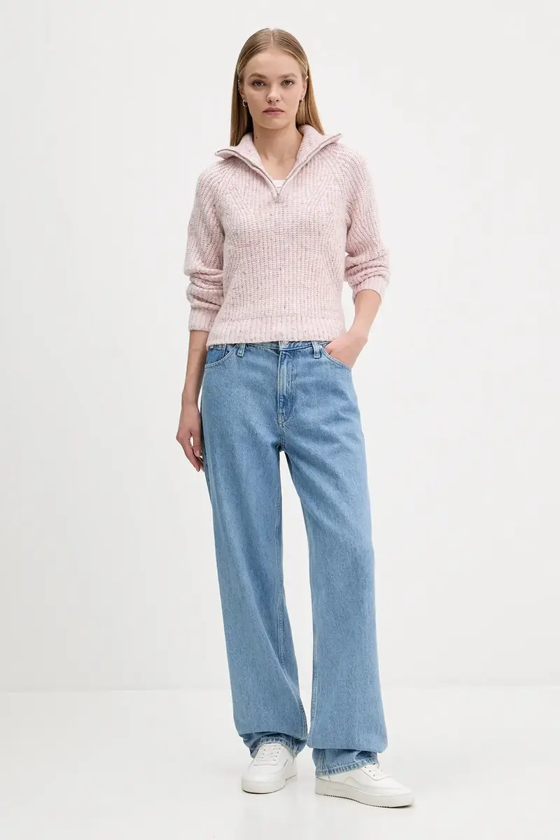 maglione con lana colore rosa DW0DW21686 miniatura 2