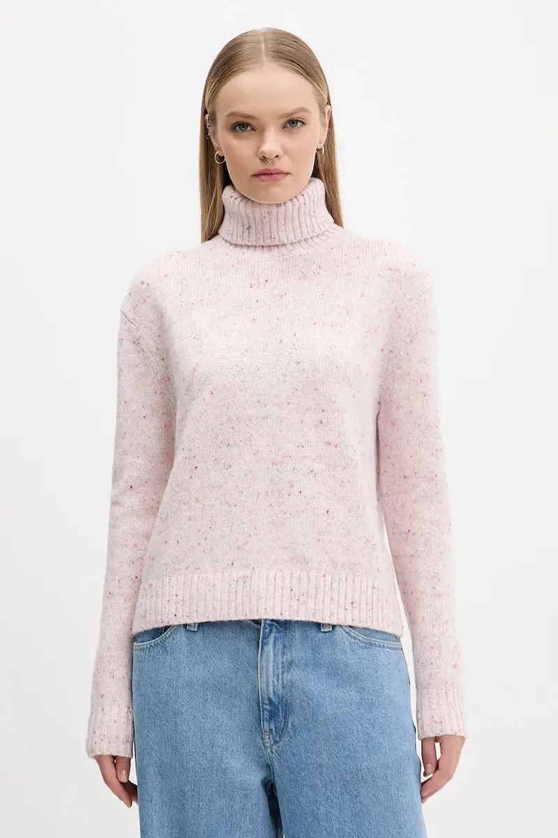maglione con lana colore rosa DW0DW21687