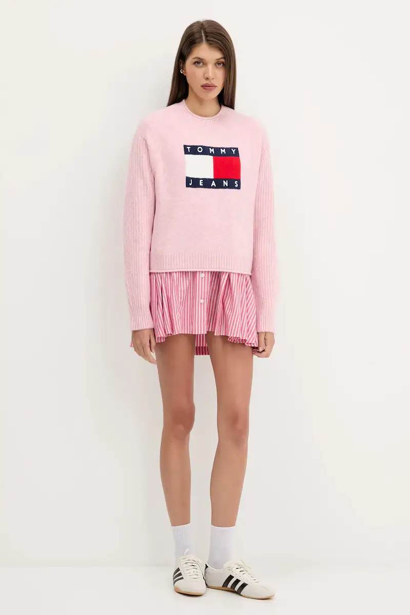 maglione con lana colore rosa DW0DW21782 miniatura 2