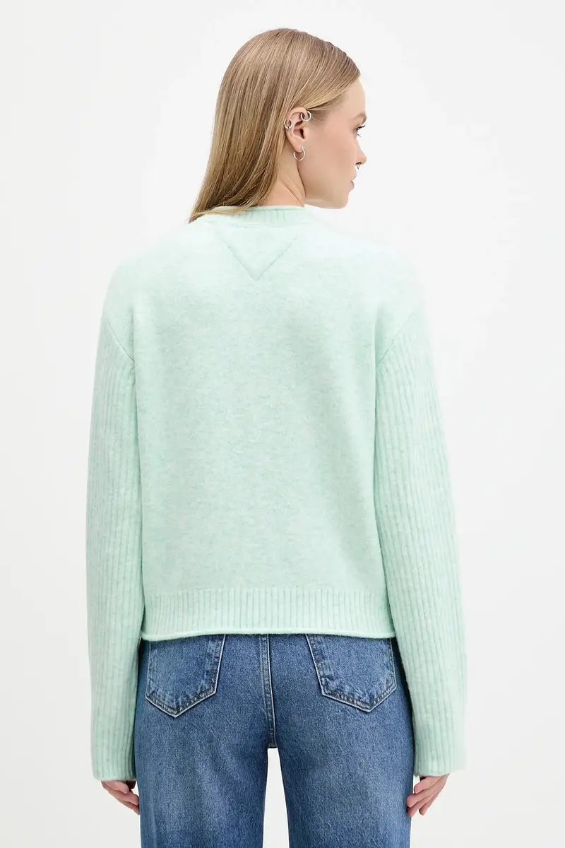 maglione con lana colore turchese DW0DW21782 miniatura 3