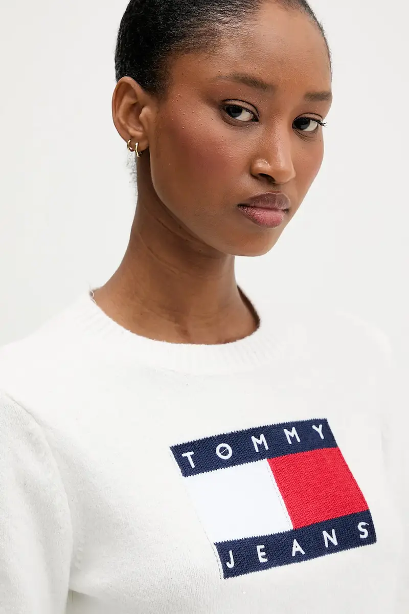 maglione donna colore beige DW0DW21690 miniatura 4