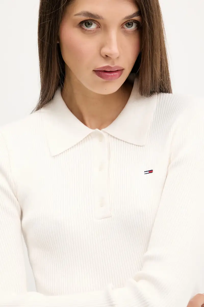 maglione donna colore beige DW0DW21829 miniatura 4