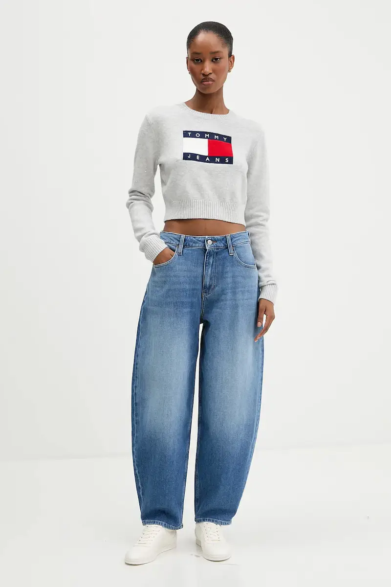 maglione donna colore grigio DW0DW21690 miniatura 2