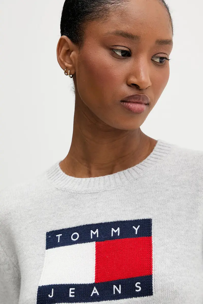 maglione donna colore grigio DW0DW21690 miniatura 4