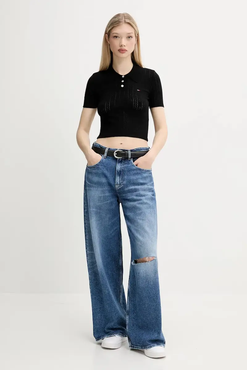 maglione donna colore nero DW0DW20965 miniatura 2