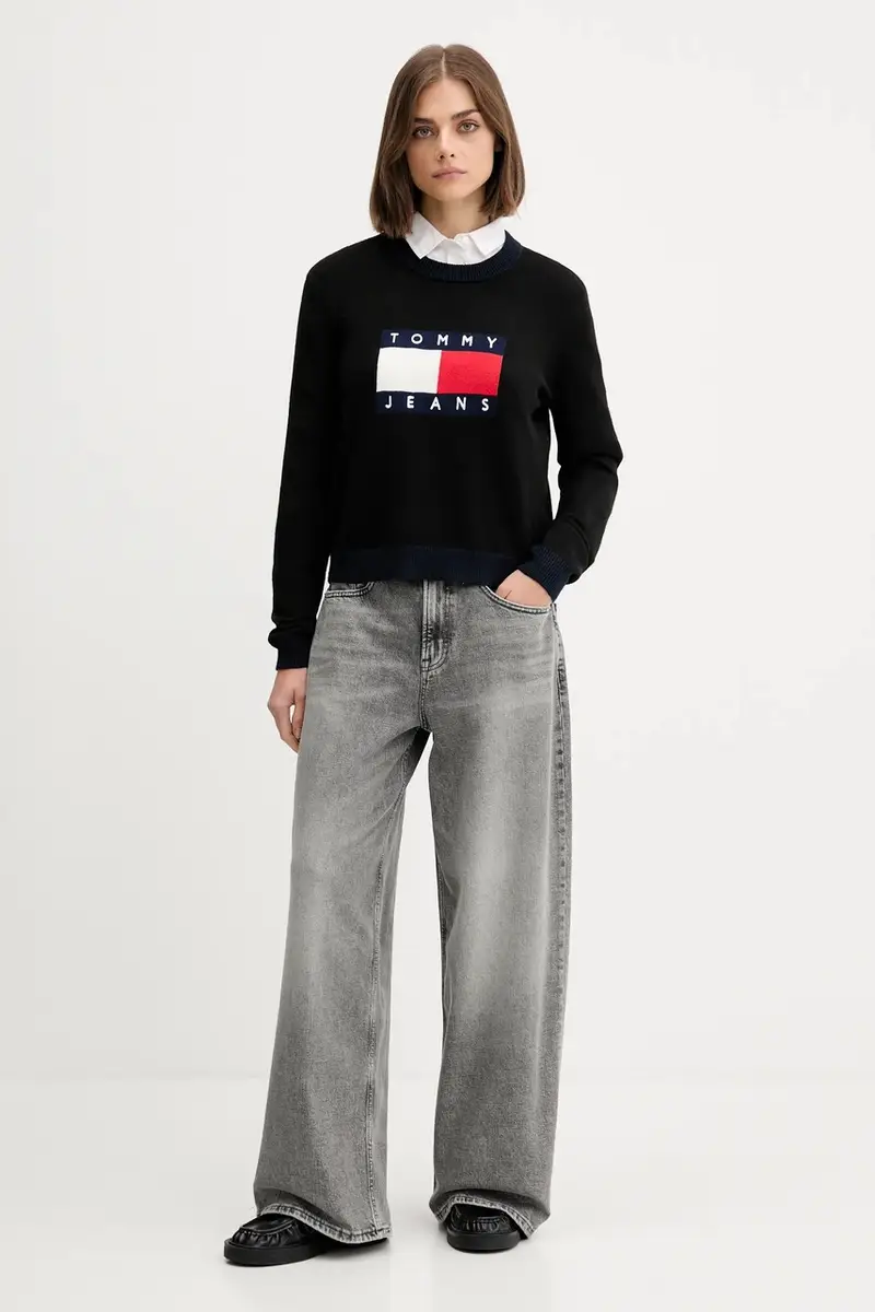 maglione donna colore nero DW0DW20970 miniatura 2