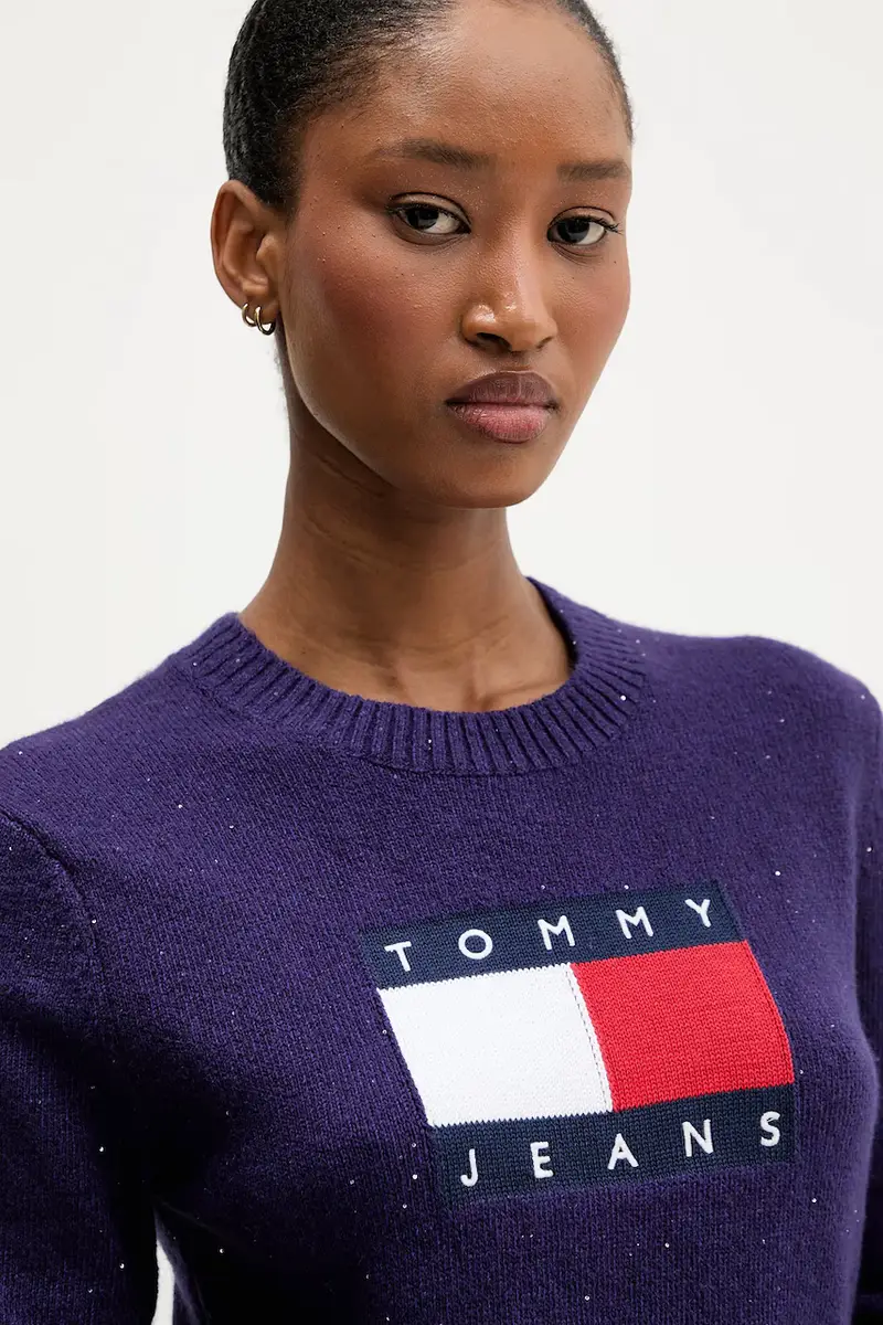 maglione donna colore violetto DW0DW21690 miniatura 4