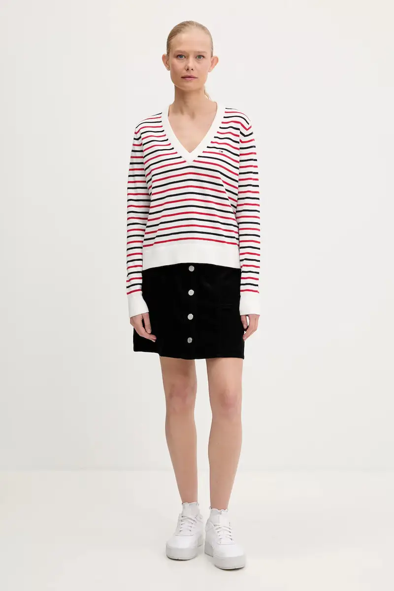 maglione in cotone colore bianco DW0DW19888 miniatura 2