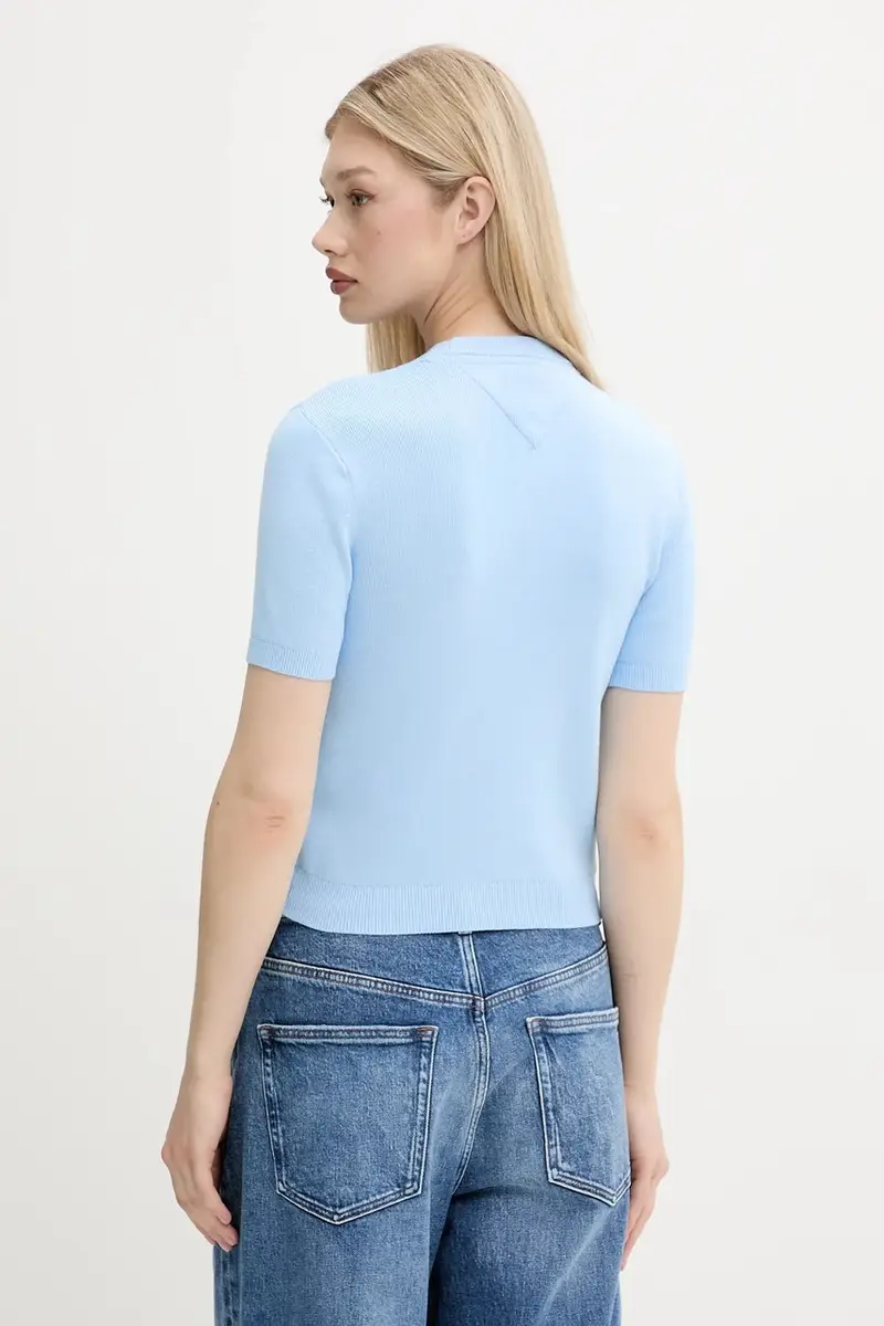 maglione in cotone colore blu navy DW0DW19336 miniatura 3