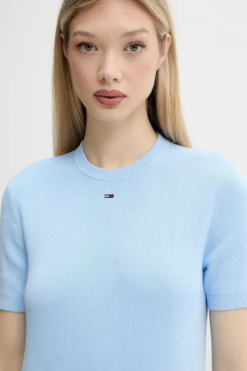 maglione in cotone colore blu navy DW0DW19336 miniatura 4