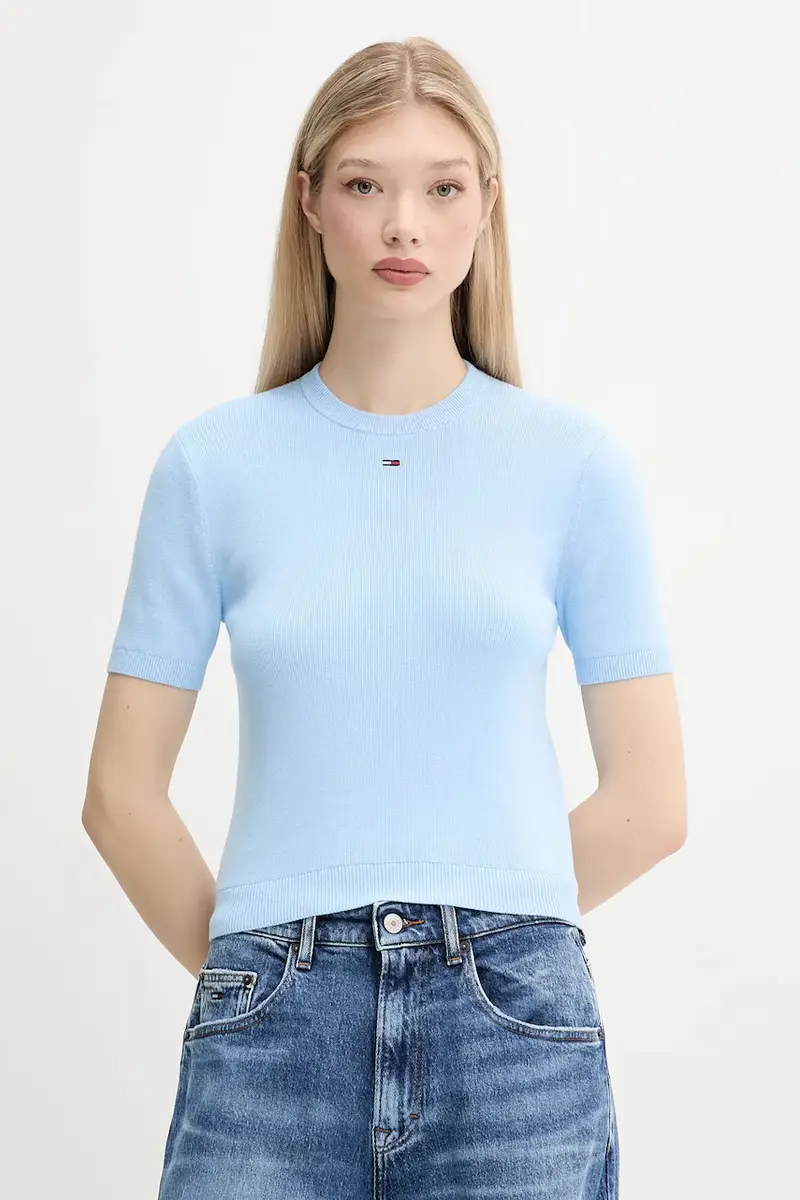 maglione in cotone colore blu navy DW0DW19336