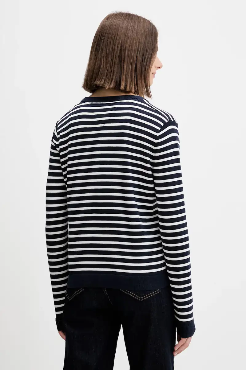 maglione in cotone colore blu navy DW0DW19888 miniatura 3