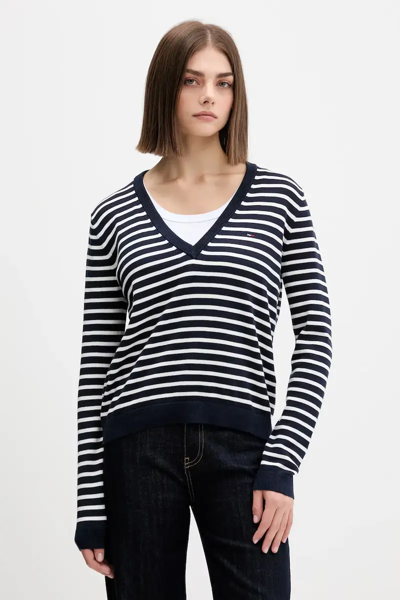maglione in cotone colore blu navy DW0DW19888