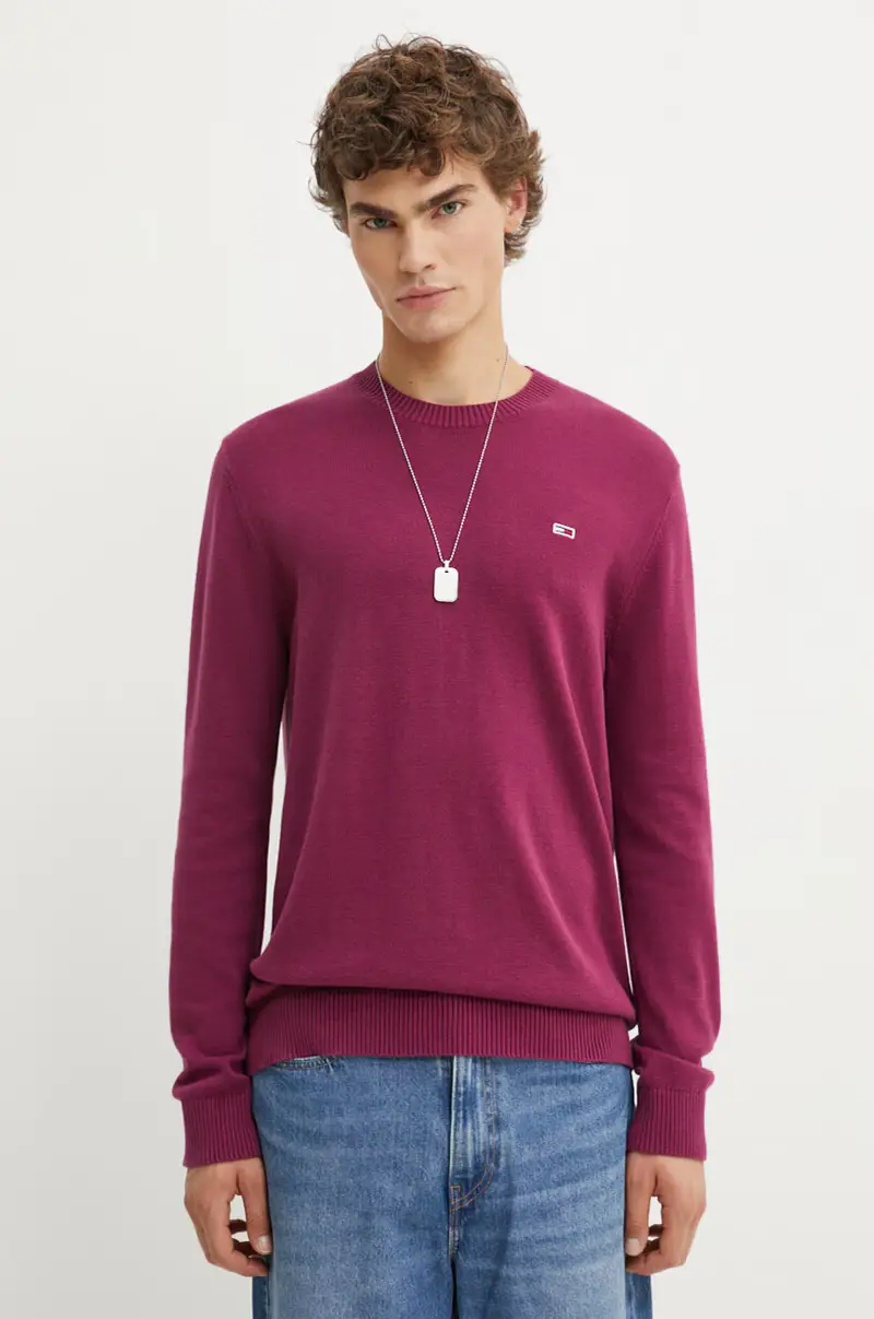 maglione in cotone colore granata DM0DM18895 Violetto